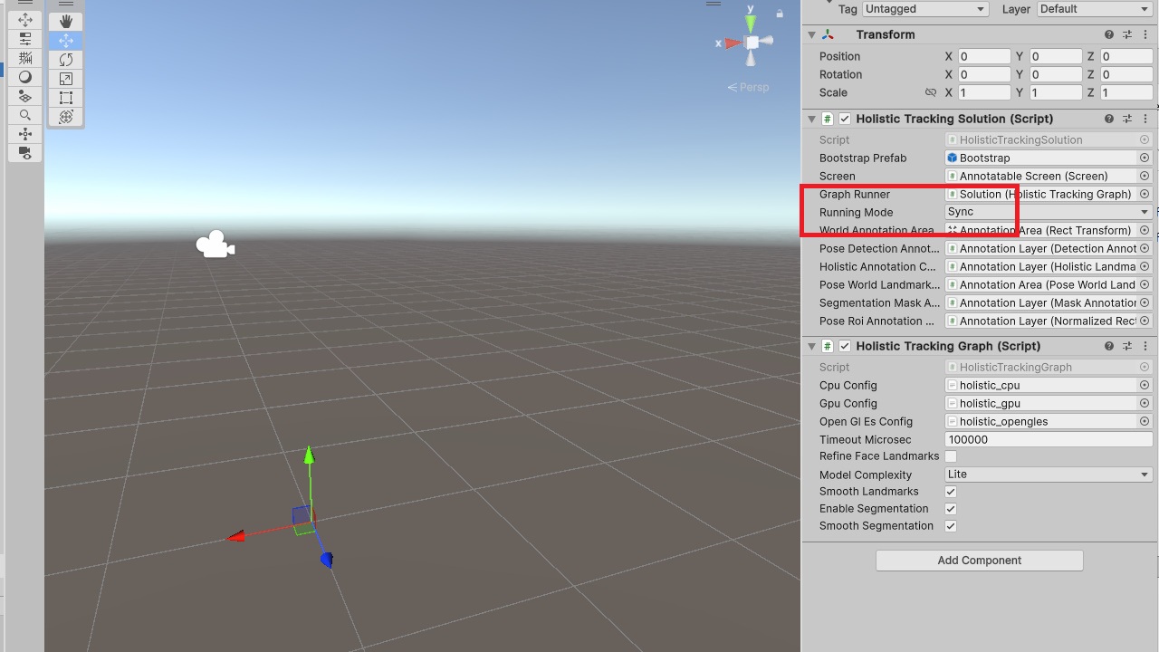 设置 Running Mode 为 Sync