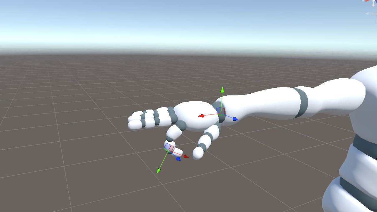 手指弯曲幅度大时 Y 轴反转