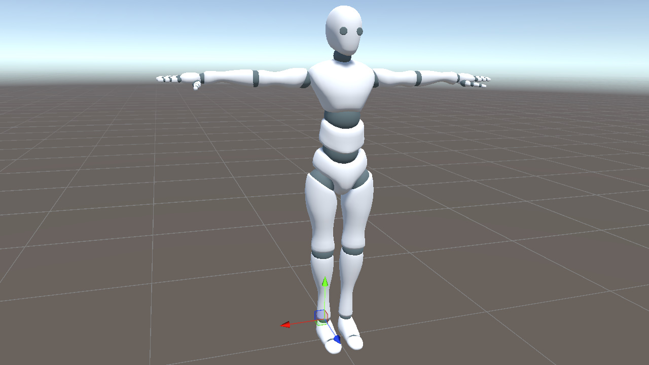 右脚沿本地 Z 轴正方向延伸