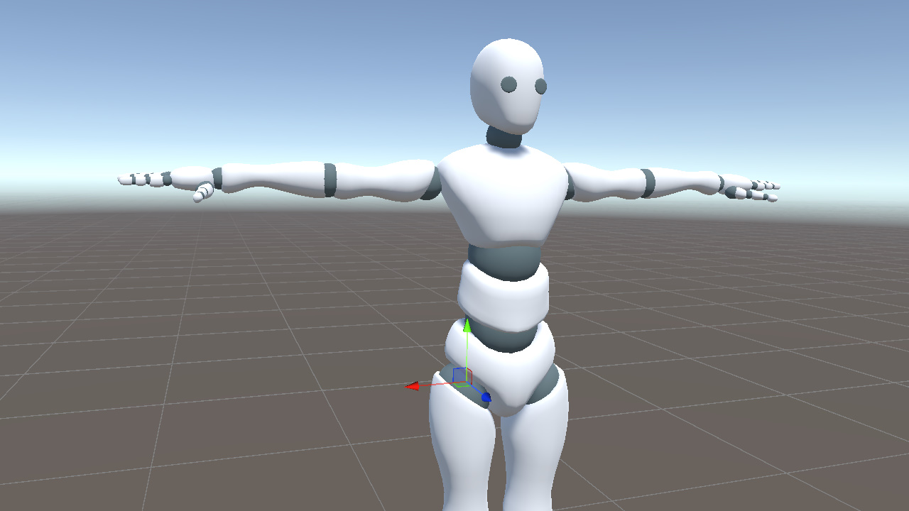 右大腿沿本地 Y 轴负方向延伸