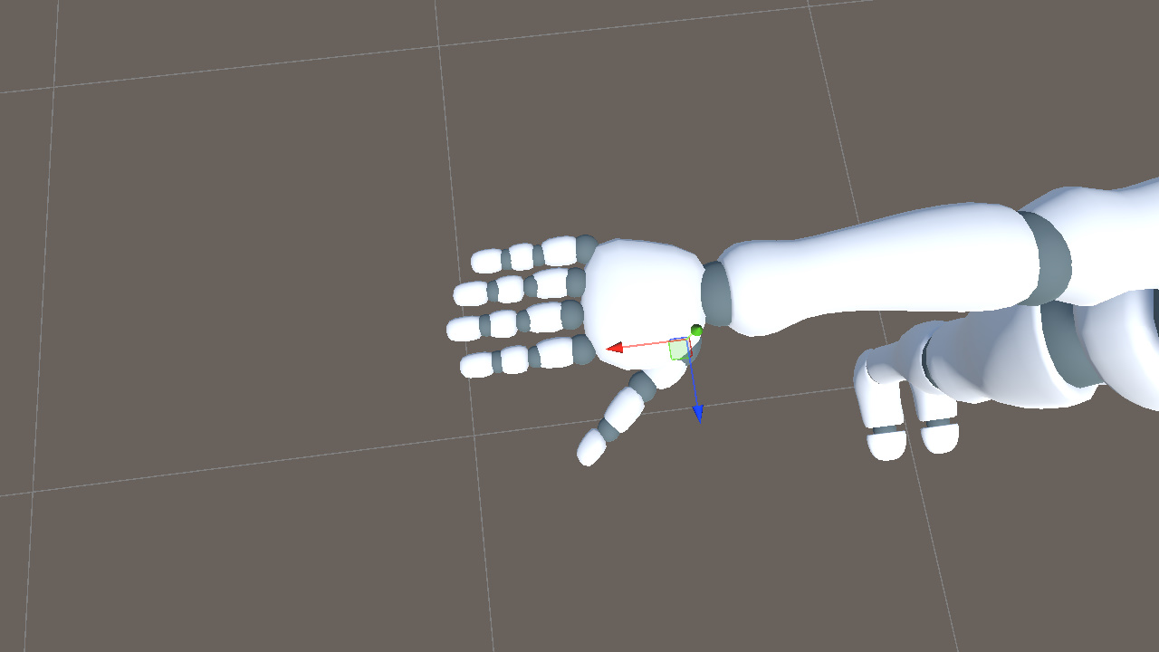 拇指本地轴与网格不对齐
